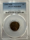 Toner!! 1909 VDB MS64RB Lincoln Cent — photo 1