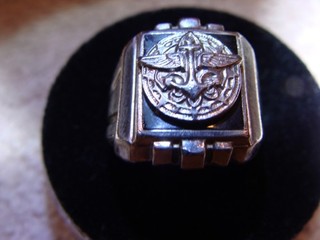 Vintage Boy Explorer Scouts BSA Explorer Sterling Silver Black Onyx Ring Size 7