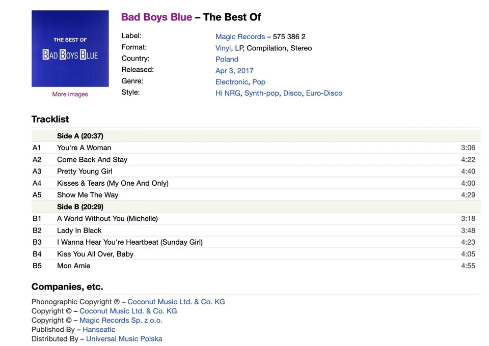 new Bad Boys Blue – The Best Of  LP  Sealed! Foto 3 de 3