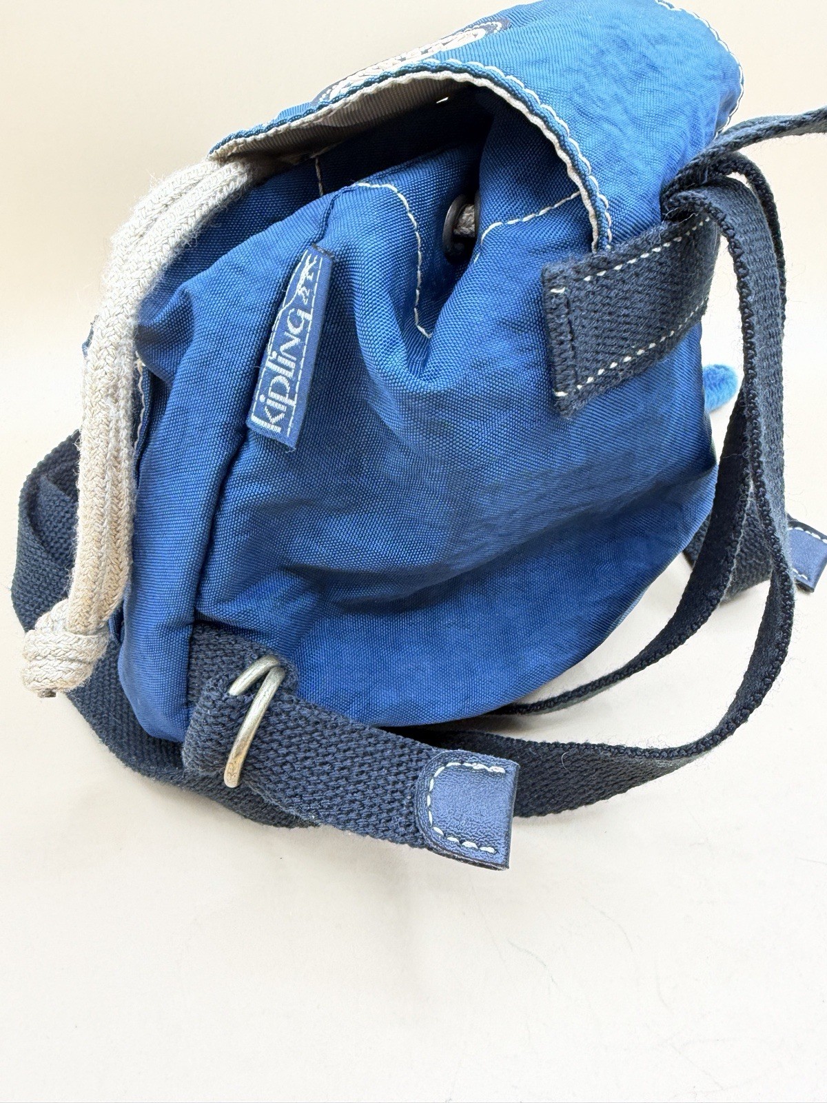 Vintage Dark Blue KIPLING Tiny Mini Backpack Purs… - image 7