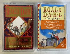 Roald Dahl 2 Cassettes Tape James and Giant Peach  George's Marvellous Medicine