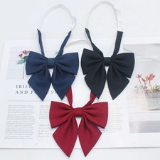 Cotton Bow Tie Women Red Solid Bow Ties Uniform Girls Collar Butterfly