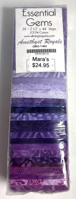 Wilmington Prints Essential Gems 24 2.5 x 44 Strips AMETHYST ROYALE Unopened