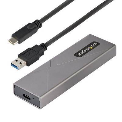 STARTECH.COM USB-C 10Gbps to M.2 NVMe or M.2 SATA SSD Enclosure Tool-free M.2 PC