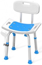 HOMLAND Shower Chair for Inside Shower with Removable Back, 400 lbs Heavy Duty B