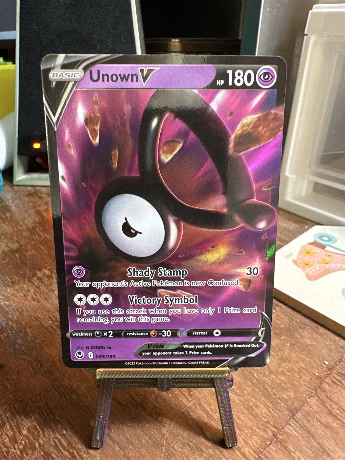 Pokemon TCG Unown V 65/195 Silver Tempest NM