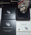 2015 W March Of Dimes Commemorative Proof Silver Dollar In OGP W/COA. A1637 — photo 1