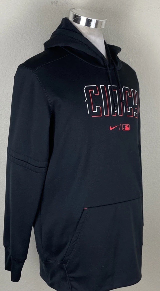 Nike Cincinnati Reds Black City Connect Pullover Hoodie Therma-Fit Large thumbnail 5