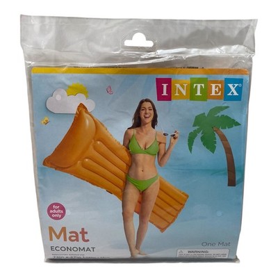 Intex Inflatable Swimming Pool Float Raft Lounge 72 x 27 Adult Orange