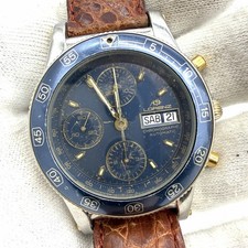 Orologio Lorenz Automatic chronograph Valjoux 7750 REVISIONATO vintage 40mm blu