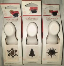 MARTHA STEWART SCRAPBOOKING PUNCH LOT CHRISTMAS TREE STAR  SNOWFLAKE NEW