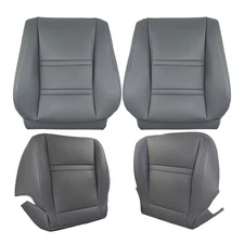 4PCS Gray Front Driver & Passenger Seat Covers For Toyota Land Cruiser 1990-1997