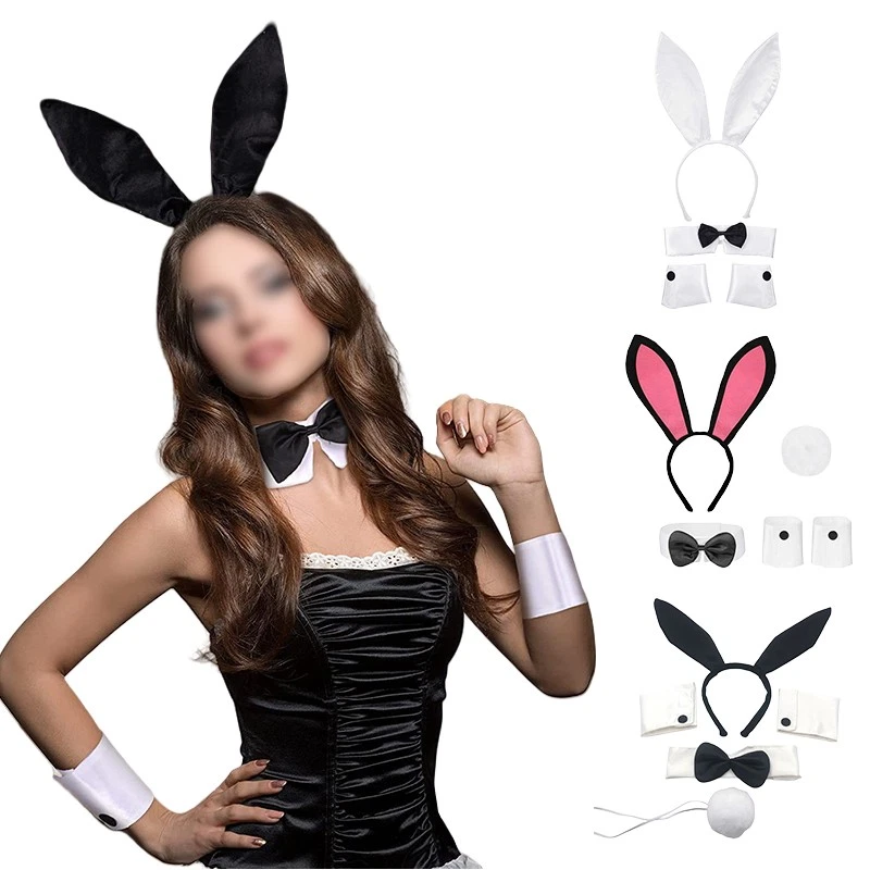Conjunto de Disfraz de Conejito Niña Orejas de Conejo Fiesta de Halloween Damas Sexy Vestir Juegos con disfraces Foto 3 de 4