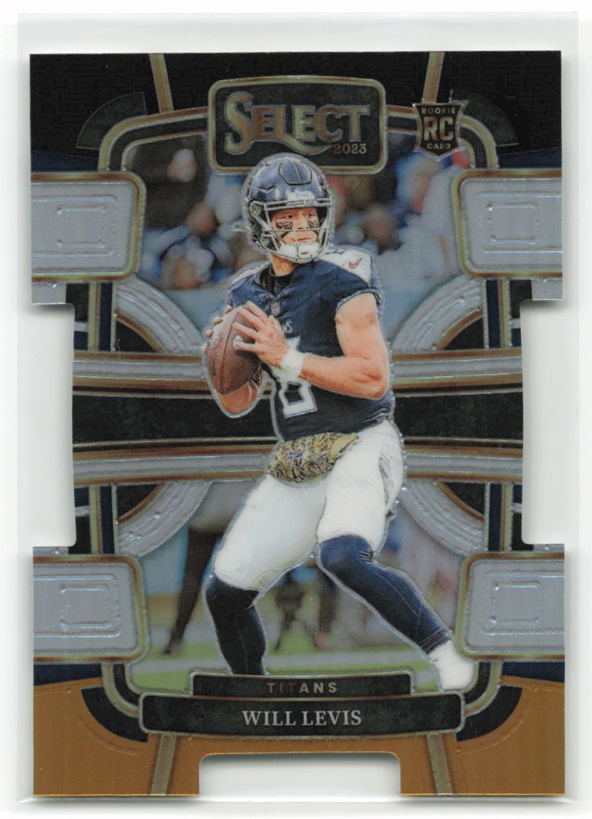 2023 Panini Select Black & Gold Die-Cut Will Levis #96 Tennessee Titans (RC)
