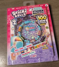 New Sticki Rolls Sticki Bands Wearable Sticker Bracelet Pack 100 Stickers Sealed