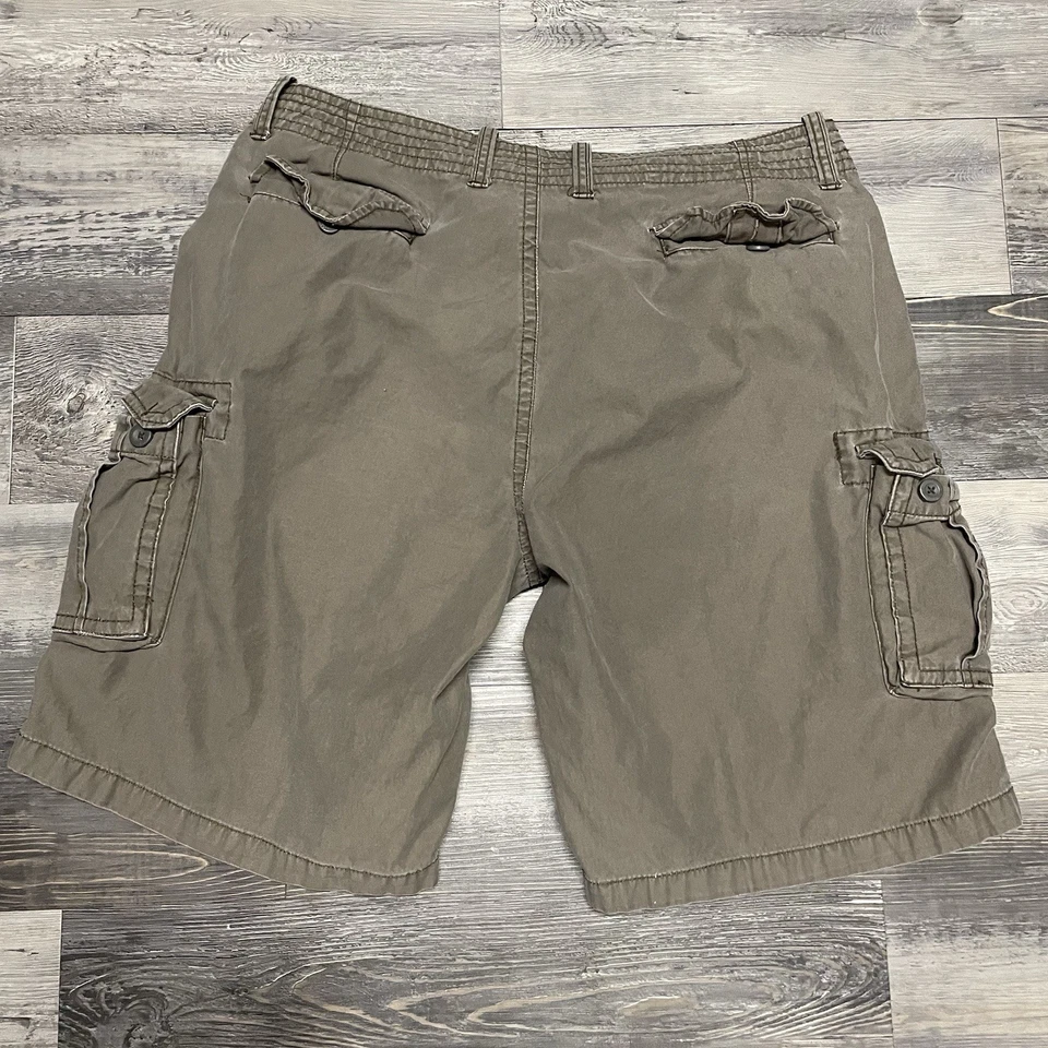 Vintage Y2K Arizona Jeans Cargo Shorts Men's Size 38 Baggy Brown Skate Grunge - Image 4 of 4