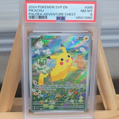 Pikachu Promo #088 PSA 8 Paldea Adventure Chest Black Star