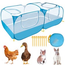 Small Animals Playpen, Chicken Pen with Escape-Proof Detachable Bottom  4 Zi...