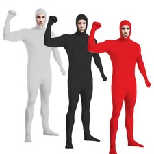 1x Face Open Unisex Zentai Party Costume Bodysuit Full Bodysuit Jumpsuit
