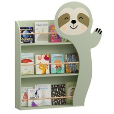 Sloth Kids Bookshelf, Toddler Book Display Rack 3 Tiers Bookshelf for Playroom