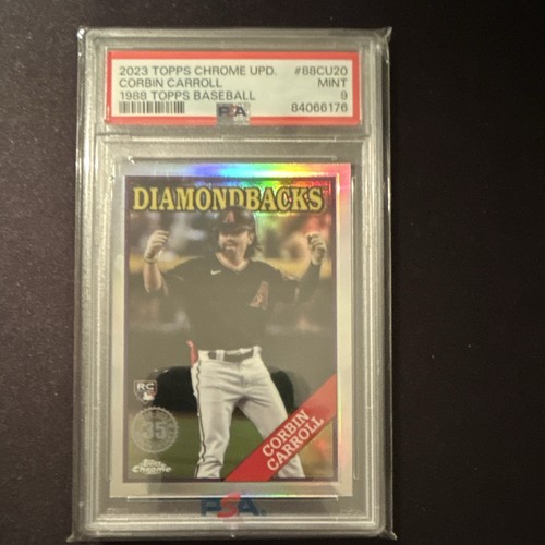 Topps 2023 Chrome Update Corbin Carroll 1988 Topps #88CU-20 PSA 9 Rookie