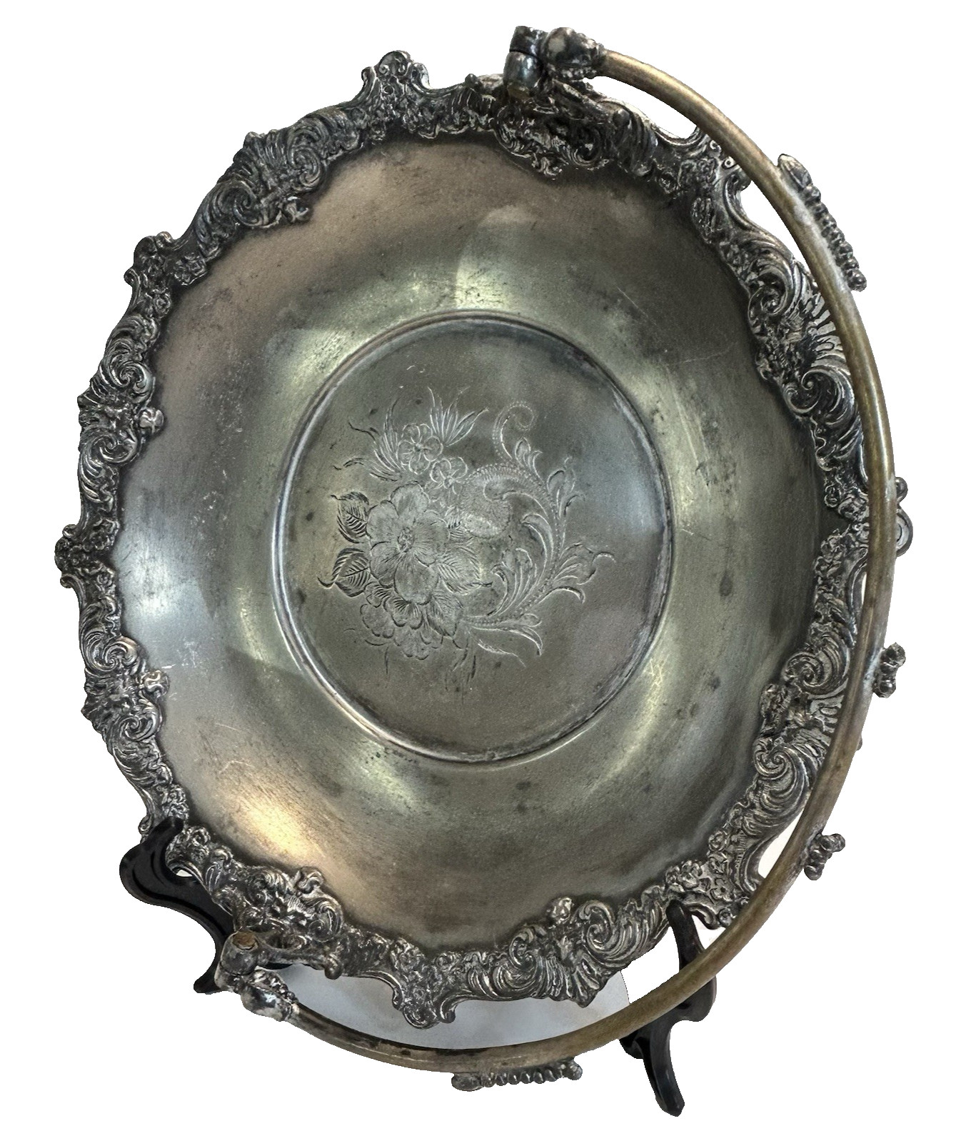 Antique Middletown Silver Co Brides Basket Quadruple Plated Victorian Era 1901