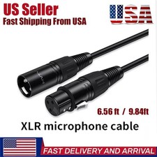 Balanced XLR Male to Female Microphone Cable 3 Pin Mic Connector Extension Cord