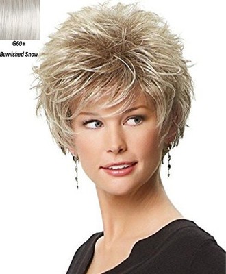Eva Gabor Perk Wig Petite Size Business Wig G60+ Burnished Snow Color HAIRUWEAR