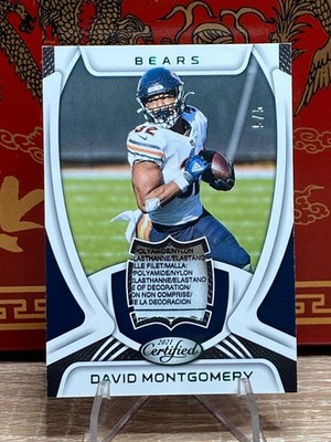 2021 Panini Certified - Laundry Tag David Montgomery #M-DM 5/5 Knuckles Bears 