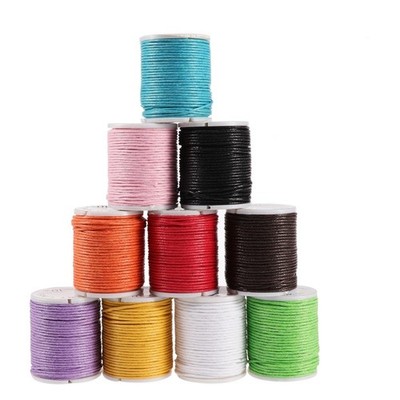 10Pcs 1Mm Waxed Cotton Cord Durable for Handmade Bracelet Necklace Crafts