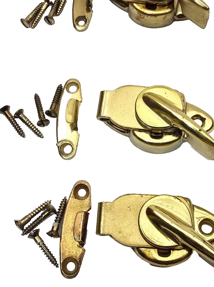 Vintage NOS Sash Locks Lot 1940s Stanley Amerock + Bonus Chrome Wintite - Image 3 of 4