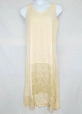 Citron Dress Size L Womens Sleeveless Long Rayon Textured