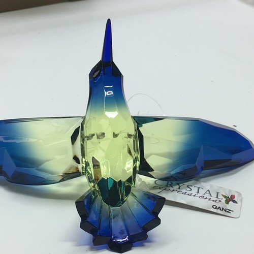 Ganz Crystal Expressions Acrylic Hummingbird Ornament Suncatcher Blue/Yellow Gr - Picture 11 of 12