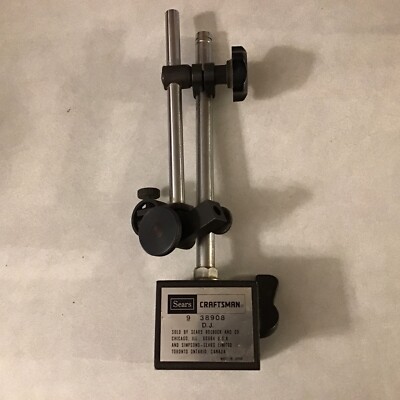 Vintage SEARS Craftsman Magnetic Dial Runout Indicator Base D.J. 38908 ...