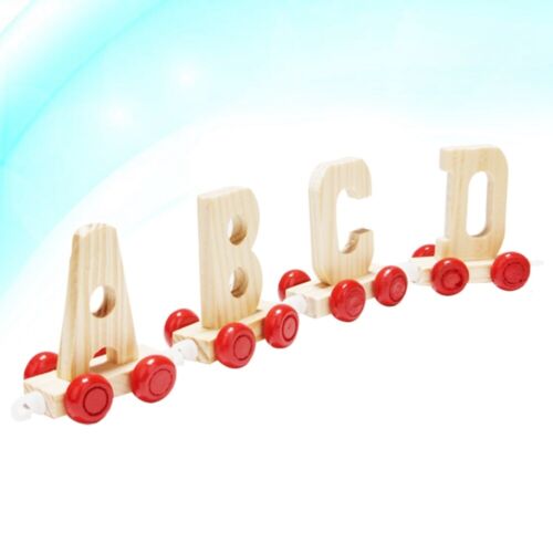 28pc Wooden Alphabet Train for Kids - Learning Toy - Afbeelding 1 van 12
