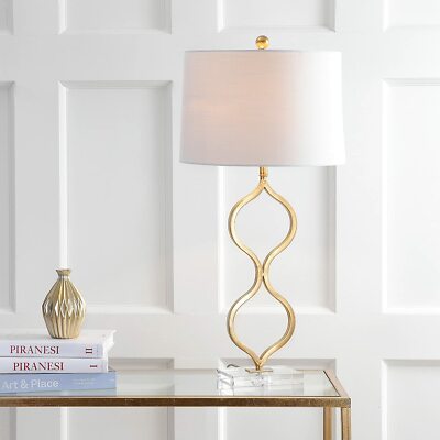 Lot of 2 - JONATHAN Y JYL3028A Levi 31.5'' Metal/Crystal LED Table Lamp
