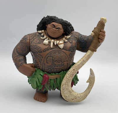 DISNEY MOANA Maui w/Fish Hook 4'' Figure Toy Cake Topper