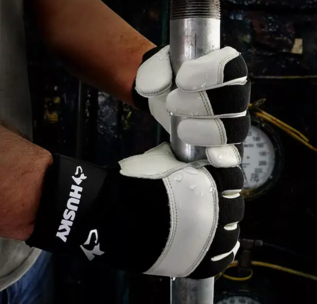 Husky leather cheap work gloves
