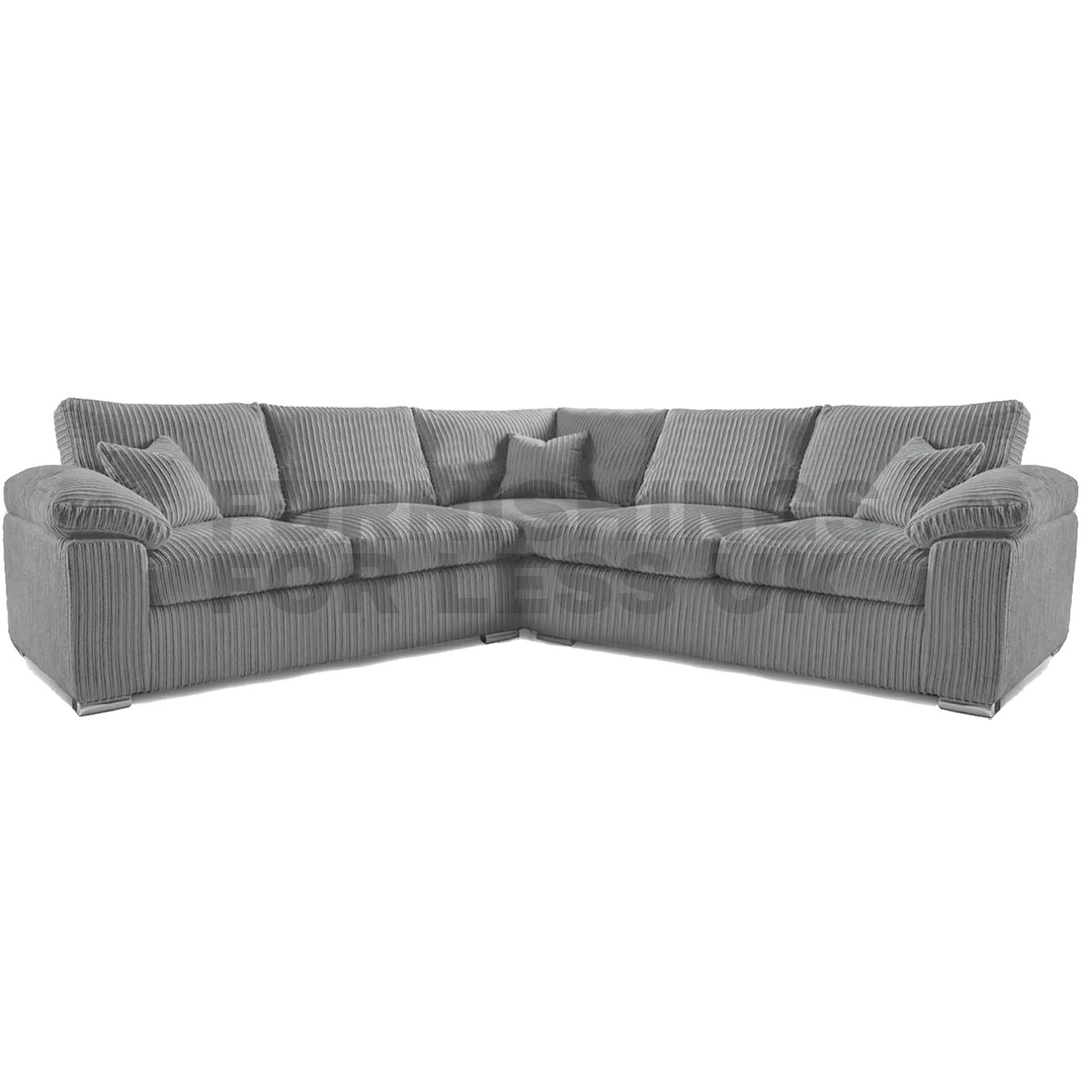 New Large Corner Sofa 4 5 Seater L Shaped Soft Cord Delta Bespoke Grey