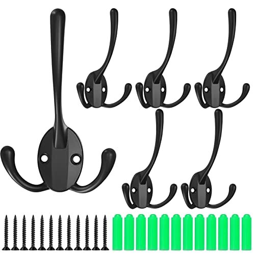 XKQYX 6 Pezzi Ganci Appendiabiti Parete, Tre Ganci Appendiabiti, Ganci (e4U)