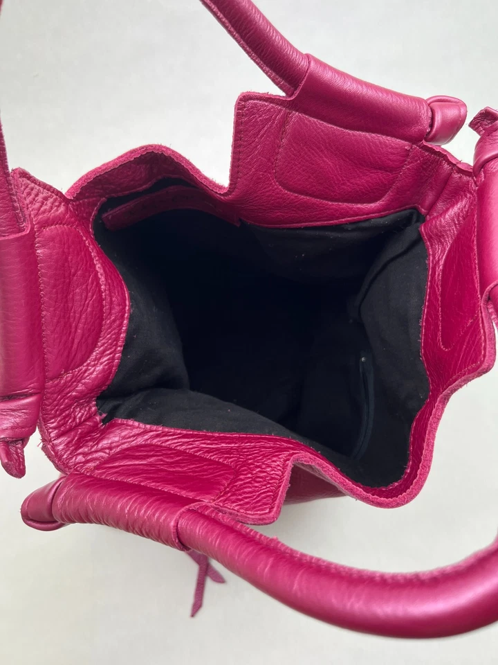 FOLEY + CORINNA $198 Bolso Cartera Plegable Mid City Cuero Genuino Rosa Metálico Foto 2 de 4