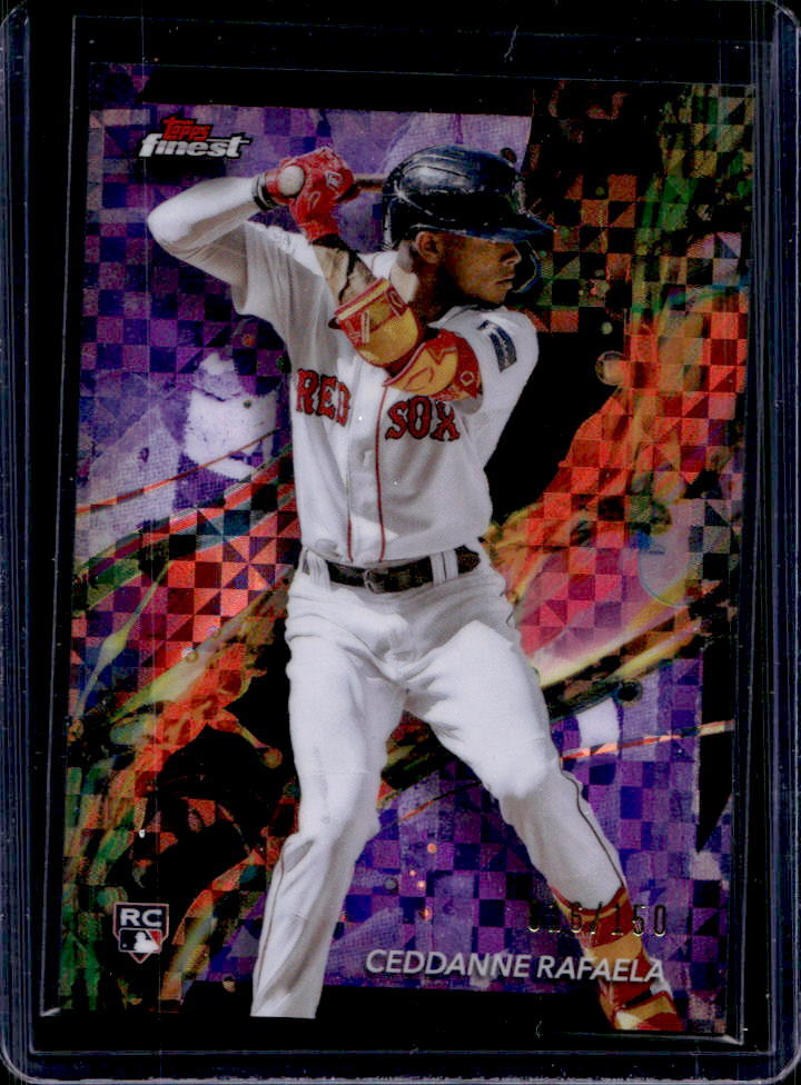 2024 Topps Finest Ceddanne Rafaela Purple Checkerboard Refractor RC #36/150 #18
