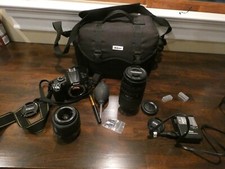 Nikon D5000 SLR Camera, DX 18-55mm  55-200mm Lenses, Case, Charger, Battery