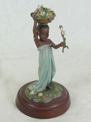 1997 Thomas Blackshear's Ebony Visions The Flower Girl Limited Edition Figurine