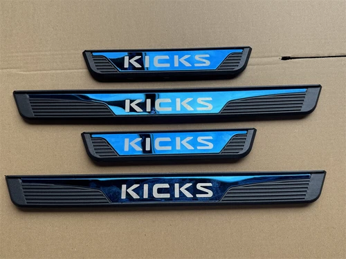 For Nissan Kicks Accessories Car Door Scuff Sill Cover Panel Step Protector Trim - Picture 38 of 92