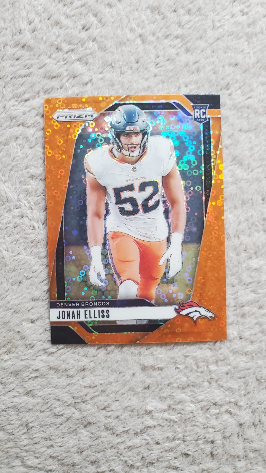 2024 Panini Prizm Football Orange Disco Rookie - 356 Jonah Elliss