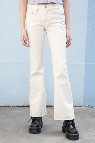 brandy melville beige low rise flared 