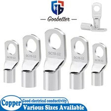 COPPER TUBE TERMINAL CRIMP LUGS BATTERY WELDING CABLE LUG RING CRIMP VARIOU SIZE