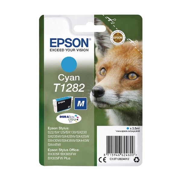 Patrone Epson T1282 Tinte Cyan Fuchs Original-image