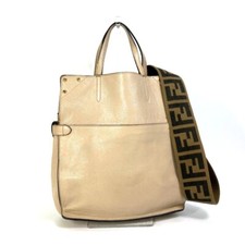 FENDI 8BT303 Zucca Hand Bag FLIP large FF logo strap 2WAY bag Shoulder Bag